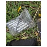 Lot of 6 Rubber Parking Curb Stops with Bolts Set - 6"x21"