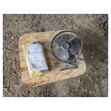 7 Foot Caution Wide Load Mesh Sign and Clip-On Fan with Wires