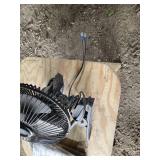 7 Foot Caution Wide Load Mesh Sign and Clip-On Fan with Wires
