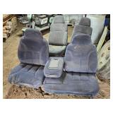 Set of Blue Cloth Car Seats with Center Console from 1996 Chevy
