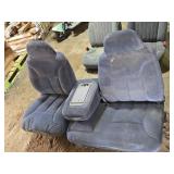 Set of Blue Cloth Car Seats with Center Console from 1996 Chevy