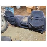 Set of Blue Cloth Car Seats with Center Console from 1996 Chevy