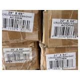 Lot of 12 Cordless ACORN Color Bamboo Roman Shades in Various Sizes ranging from 27" x 64" to 35" x 64"