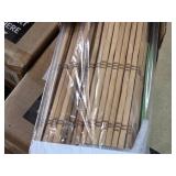 Lot of 17 Deer Color Cordless Bamboo Roman Shades Lot including Sizes 29"x64", 36"x64", 32"x64", 27"x64", and 23"x64"