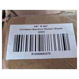 Lot of 17 Deer Color Cordless Bamboo Roman Shades Lot including Sizes 29"x64", 36"x64", 32"x64", 27"x64", and 23"x64"
