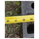 Lot of 6 Rubber Parking Curb Stops with Bolts Set - 6"x21"