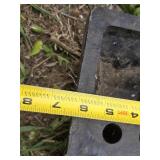 Lot of 6 Rubber Parking Curb Stops with Bolts Set - 6"x21"
