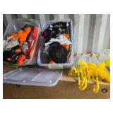 Halloween Decorations and Yellow Umbrellas