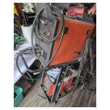 Rhino MIG-145 Welder and Lotos LTP5000D Plasma Cutter on Cart - Both Work, Back Cover is Off Welder