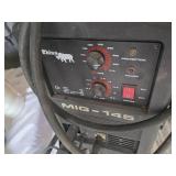 Rhino MIG-145 Welder and Lotos LTP5000D Plasma Cutter on Cart - Both Work, Back Cover is Off Welder