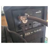 Rhino MIG-145 Welder and Lotos LTP5000D Plasma Cutter on Cart - Both Work, Back Cover is Off Welder