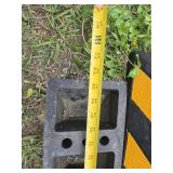 Lot of 6 Rubber Parking Curb Stops with Bolts Set - 6"x21"