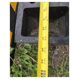 Lot of 6 Rubber Parking Curb Stops with Bolts Set - 6"x21"