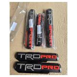 Manfox 2PC 3D Raised Badge Line 3M Adhesive Set - TRD Sport and TRD Pro Emblems