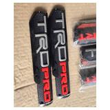 Manfox 2PC 3D Raised Badge Line 3M Adhesive Set - TRD Sport and TRD Pro Emblems