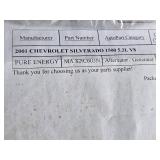 Pure Energy Alternator MA 8292603N for 2001 Chevrolet Silverado 1500 5.3L V8 - New