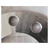 Wheel spacers including One @ 5x114.3-5x120.65 and Three @ 5-4.75/5-4.75 patterns, aluminum construction with bolt-on design.
