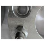 Wheel spacers including One @ 5x114.3-5x120.65 and Three @ 5-4.75/5-4.75 patterns, aluminum construction with bolt-on design.