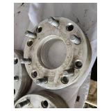 Wheel Spacers Set for Automotive Use marked with "5-5/6-5.5" for bolt pattern reference