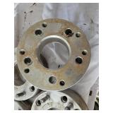 Wheel Spacers Set for Automotive Use marked with "5-5/6-5.5" for bolt pattern reference