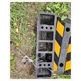 Lot of 6 Rubber Parking Curb Stops with Bolts Set - 6"x21"