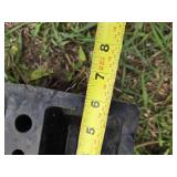 Lot of 6 Rubber Parking Curb Stops with Bolts Set - 6"x21"