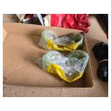 Ox-Men Tool Co. Safety Gear and Gloves including Shoulder Pads and Red Work Gloves