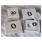 2 New, 1 Slightly Used Smart Ring Lot including Stainless Steel Smart Rings