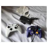 Nintendo GameCube Controller, Xbox Controller, and Bluetooth Adapter