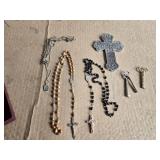 Rosaries, Cross Pendant, and Keys