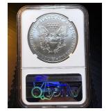 Burnished 2020-W Mercanti Hand Signed NGC MS 70 Silver Eagle, 1 of 381