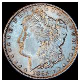 AU 1885-P Morgan Silver Dollar, Original Surfaces