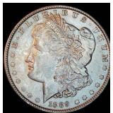AU 1889-P Morgan Silver Dollar, Original Surfaces