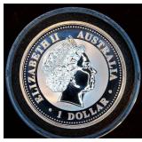 MS++ 2004 Australia 1oz .999 Silver Lunar Year of the Monkey $1