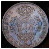 XF/XF+ 1866 Azores (Portugal) 20 Reis, Original Surfaces, Low Mintage