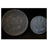1853 Large & 1878 Indian Head Cents