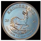 Choice BU 1oz .999 Silver 2020 South Africa Krugerrand