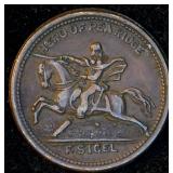 Rare Variety Civil War Token, Hero of Pea Ridge 1861-1865, F-180/430a "Penny Saved" Reverse