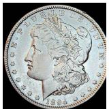 VF+/XF Better Date 1894-O Morgan Silver Dollar, details