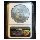 2020 Silver Eagle, Joe Biden Label, NGC MS 70, Mint Fresh