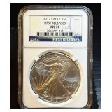 2012 Silver Eagle, NGC MS 70, Mint Fresh