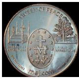 2015 .999 Silver 1oz Medjugorje Miraculous Medal, Queen of Peace