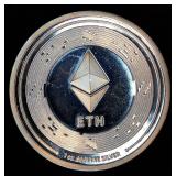 1oz .999 Silver Ethereum Bitpay Round