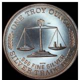 1oz .999 Silver US Trade Unit Round