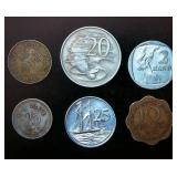 UNC 1992 Cayman Islands Quarter + (5) Tougher Find World Coins