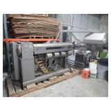 Plastic Extruder PAC 250 in excellent condition, you will NEED a dock level truck for removal as this weighs a estimated 9000 lbs. It has a giant motor.