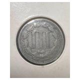 1866 US 3 CENT NICKEL