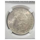 1883 US MORGAN SILVER DOLLAR SLABBED