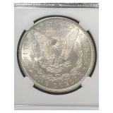 1883 US MORGAN SILVER DOLLAR SLABBED
