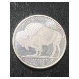 1 TROY OZ .999 FINE SILVER BUFFALO INDIAN ROUND